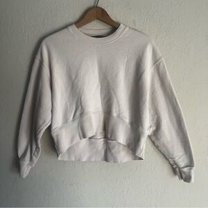 Zara Cropped Crewneck Sweatshirt